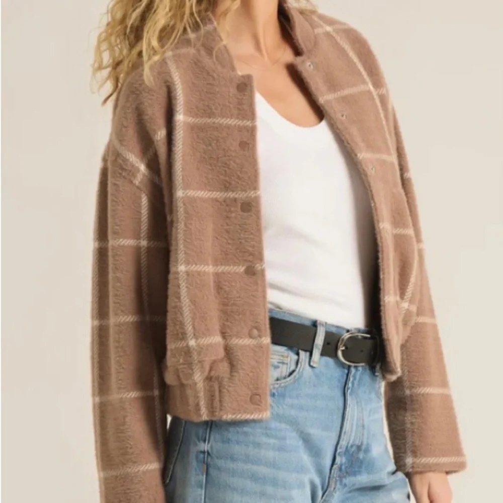 Z Supply Lex Plaid Bomber Jacket - Medium - Picture 3 of 3